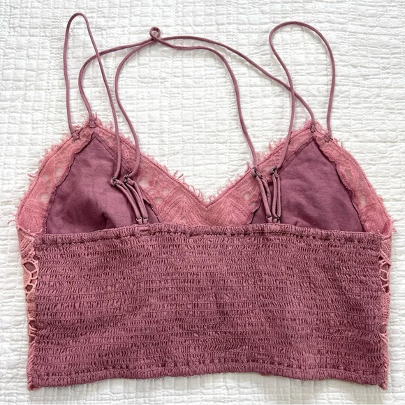 Free People One llektra Bralette Crochet Lace in Orchid Lavender Pink X-Small - Picture 5 of 8